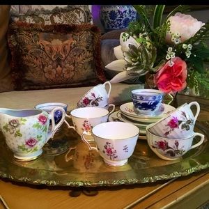 Vintage Marked Porcelain Teacups and Saucer bundle